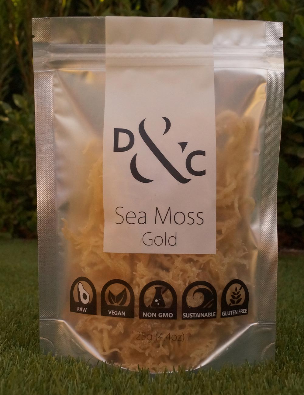 dried-sea-moss-gold-detox-and-cure-125g-bag-of-dry-sea-moss-outdoor-on-green-grass